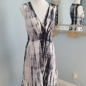 Angel Black & White Summer Midi Dress NWOT XL